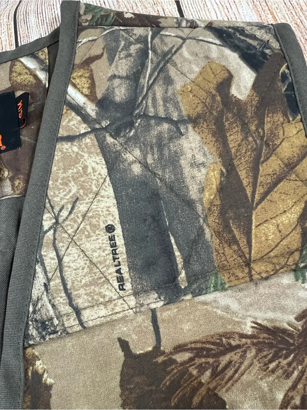 Mens Game Winner Brown Realtree Camo Full Zip Hunting Light Vest Size Small